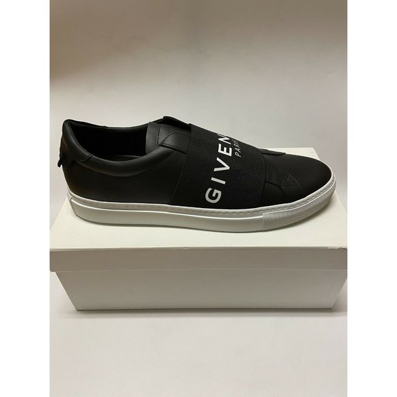 Givenchy Urban Street Low Logo Strap Slip-On Sneakers Black Size 8 US / 41 EU